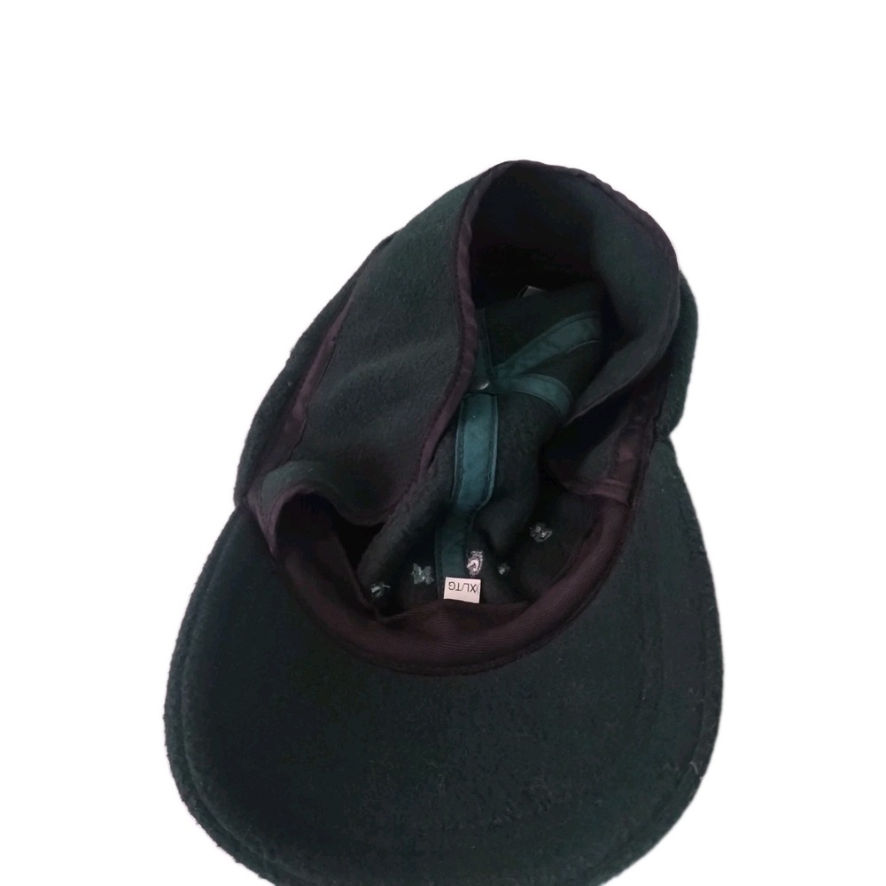 BOGNER Sport Spell-Out Wool Baseball Cap Men's XL Trapper Hat Ear Flaps Green - Picture 2 of 4